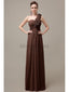 One Shoulder Chiffon Floor Length Bridesmaid Dresses