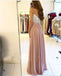 Spaghetti Straps Lace Appliques Split Long Bridesmaid dresses, BD0521