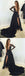 Hot Selling A-Line Long Sleeves High Slit Lace Top V-neck Long Prom Dresses, PD0119