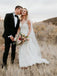 Sheath V-neck Sleeveless Beading Backless Long Lace Wedding dresses, WD0420