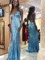 Mermaid Lace Up Back V Neck Evening Prom Dresses, Sweet 16 Prom Dresses, PY032