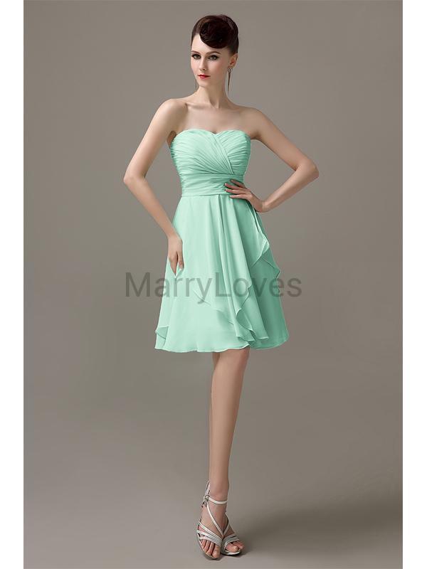 Sweetheart Chiffon Short Bridesmaid dresses