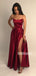 A-line Side Slit Long Bridesmaid Prom Dresses FP1145