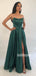 A-line Side Slit Long Bridesmaid Prom Dresses FP1145