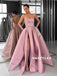 New Arrival Strapless Long Formal Split Prom Dresses With Pockets, PD0590