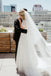 A-line Round Neck V-back Short Sleeves Appliques Tulle Wedding dresses, WD0423