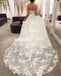 Elegant Sweetheart Floral Prints Lace Long Wedding Dresses, BGH028