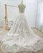 Elegant Flower Sleeveless  Applique Organza Long Wedding Dresses, BGH032