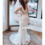 Deep V-neck Long Sleeves Mermaid Lace Dream Wedding Dresses, BGH034