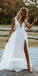 Elegant Spaghetti Strap Open-back Dream Wedding Dresses, BGH062