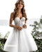 Cute Sweetheart Applique Organza Short Wedding Dresses, BGH071