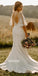 Elegant V-back Applique Tulle Long Wedding Dresses, BGH078