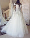 Inexpensive Tulle Applique Long Sleeves Online Long Wedding Dresses, BGP278 - Bubble Gown