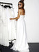 Most Popular Cheap Side Split Simple Long Bridal Beach Wedding Dresses, BGP248
