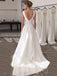 Elegant Simple Cheap Formal A Line V Back Long Bridal Wedding Dresses, BGP256 - Bubble Gown