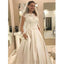 Cap Sleeve Lace Top A Line Cheap Long Bridal Wedding Dresses, BGP244 - Bubble Gown