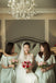 A-line Off-shoulder Floor-length Lace-up Back Long Chiffon Bridesmaid Dresses, BD0608